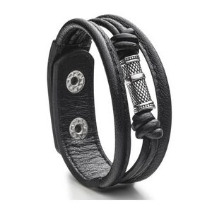 SW-413 Steelwear férfi bőr karkötő